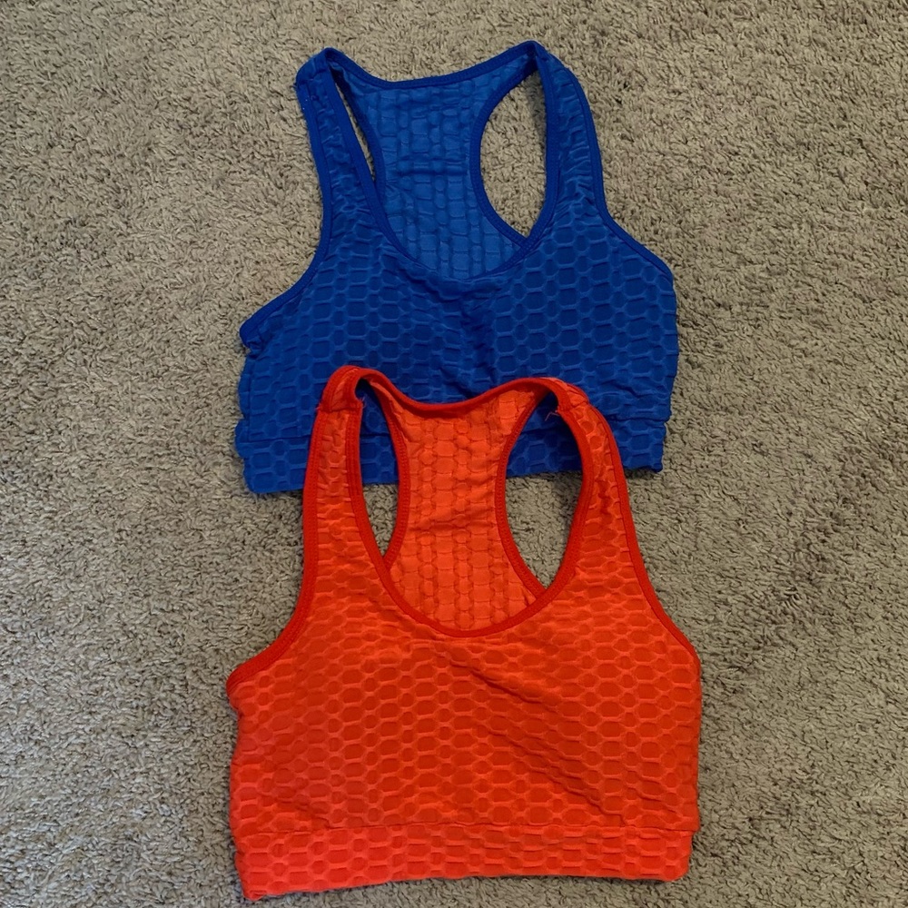 Sports Bra Bundle Lot Small Medium Red Blue